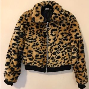 Faux Cheetah Jacket.